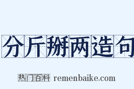 分斤掰两造句是什么意思的图片